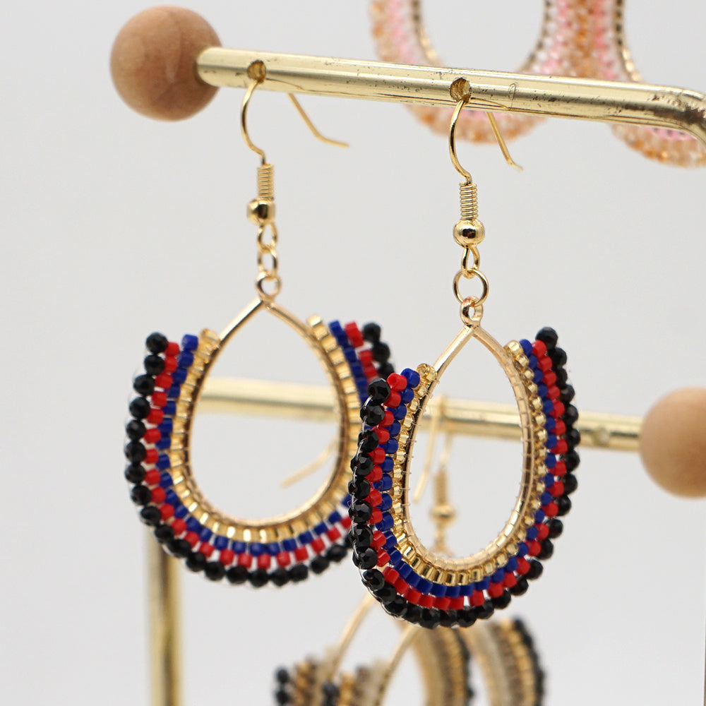 Handmade Crystal Exaggerated Women Big Earrings