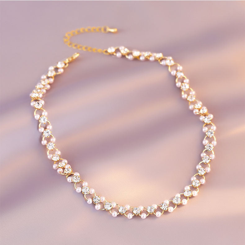 Female Leisure Vintage Simple All-match Pearl Necklace