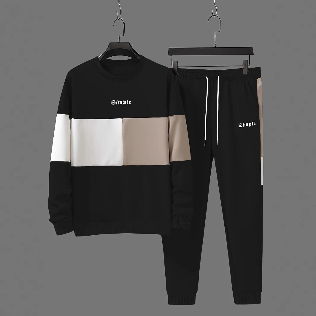 Fashion Simple Printing Sports Leisure Men's Suit