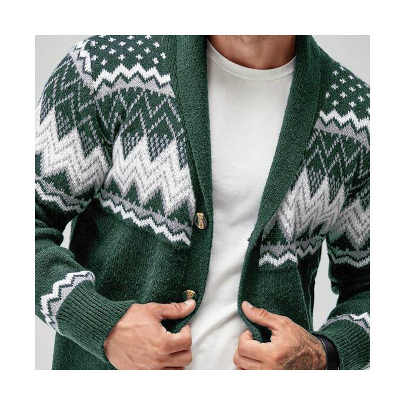 European And American Solid Color Long-sleeved Knitted Cardigan Coat Sweater