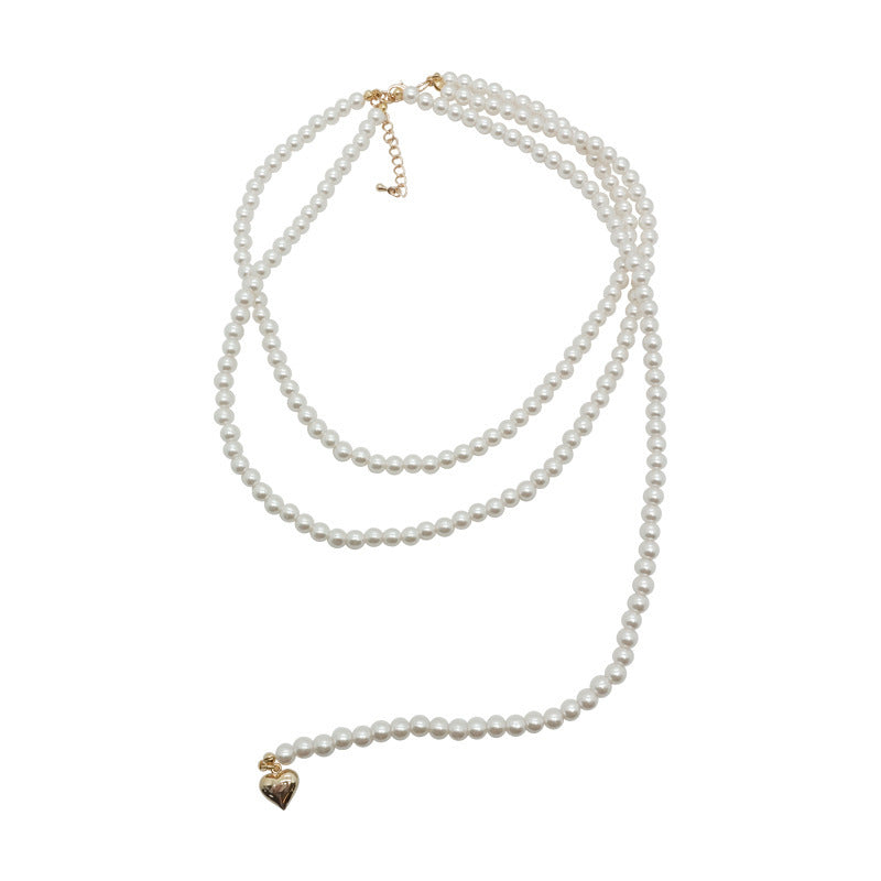 Female Leisure Vintage Simple All-match Pearl Necklace