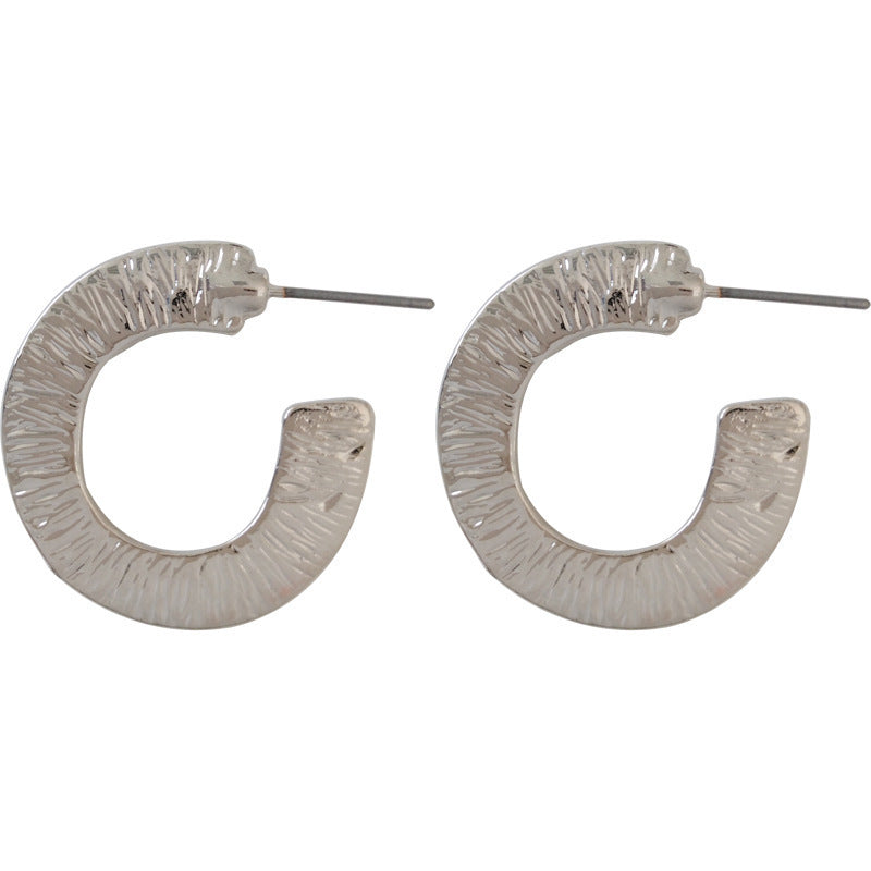 Split semi-circular sequin earrings