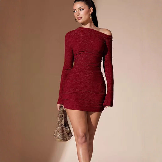 Aven Luna One-Shoulder Dress