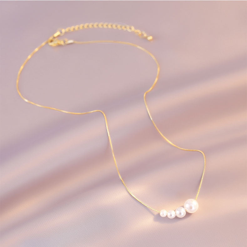 Female Leisure Vintage Simple All-match Pearl Necklace