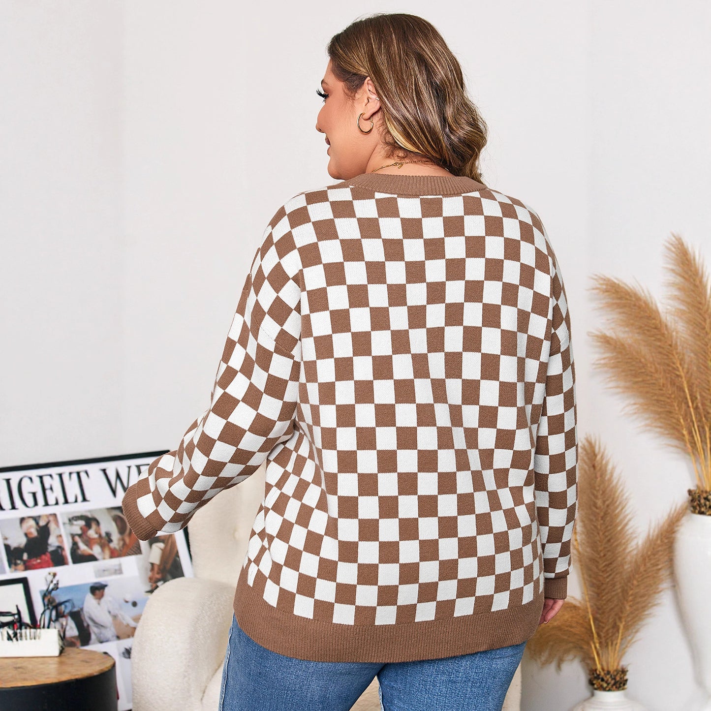 Aven Harper Plaid Sweater