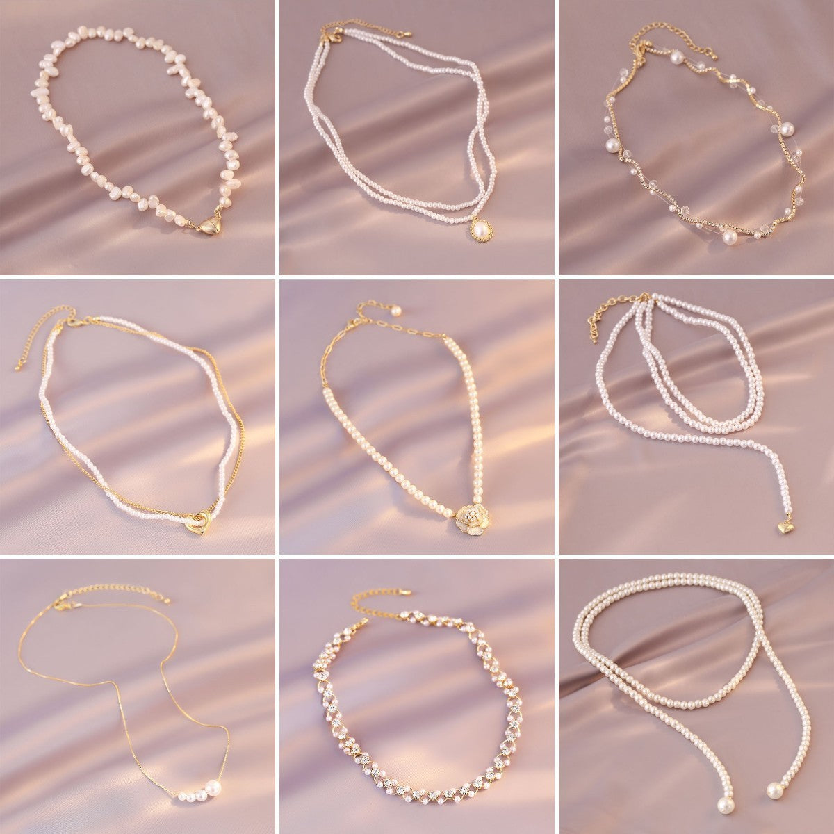 Female Leisure Vintage Simple All-match Pearl Necklace