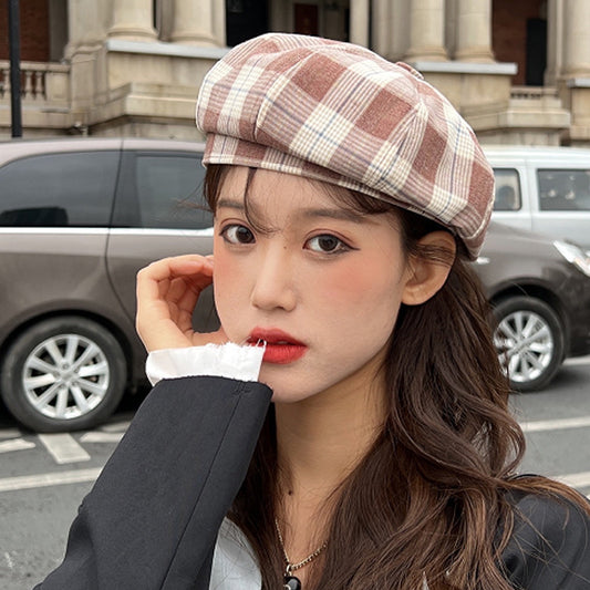 Color Blocking Fashion Octagonal Hat Women Travel