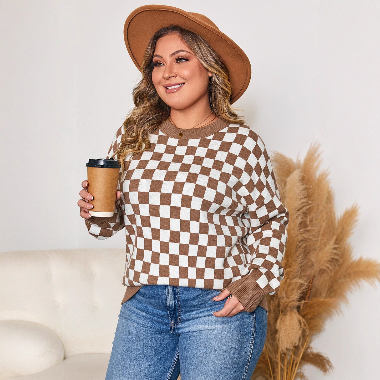 Aven Harper Plaid Sweater