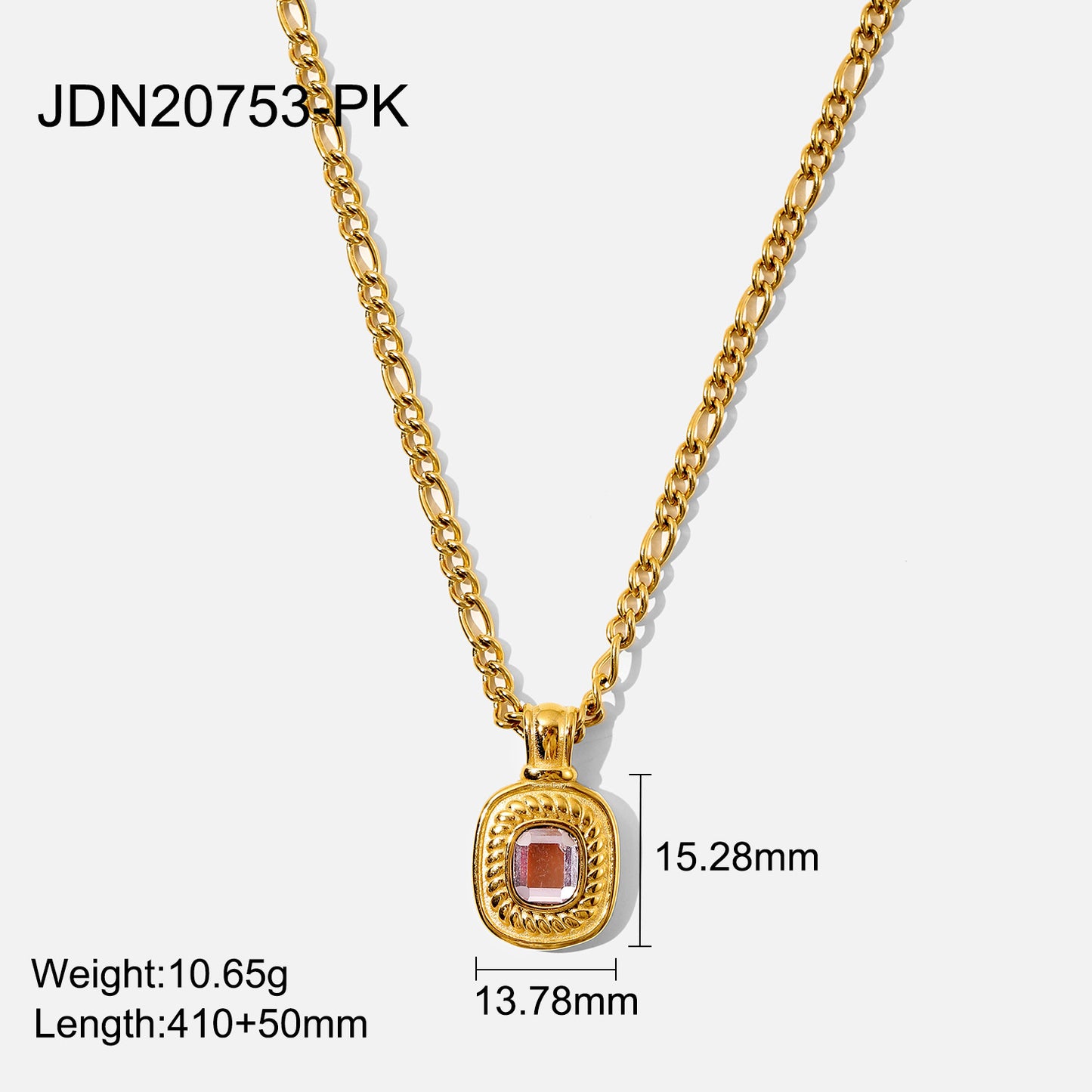 Colorful Semi-precious Stone Pendant Necklace For Ladies