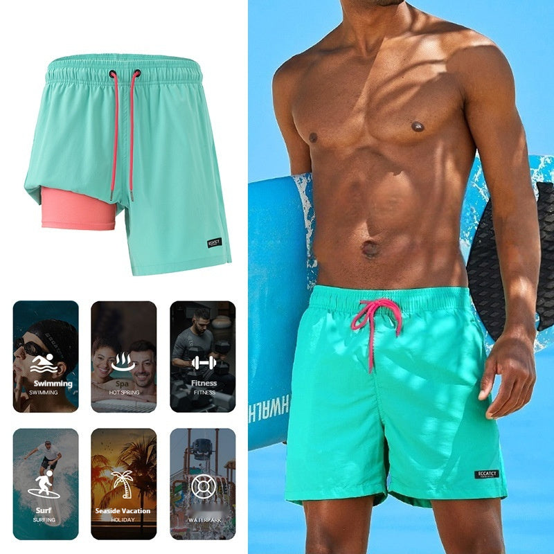 Anti-embarrassment Swimsuit Quick-drying Beach Pants Men's Plus Size