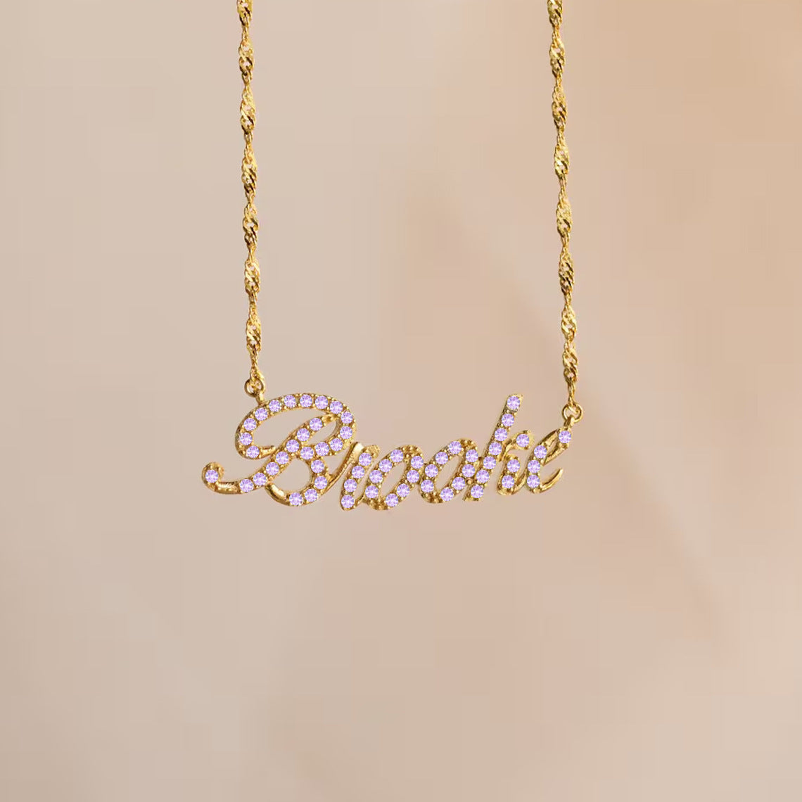 Customized Necklace With Personalized English Name For Women
