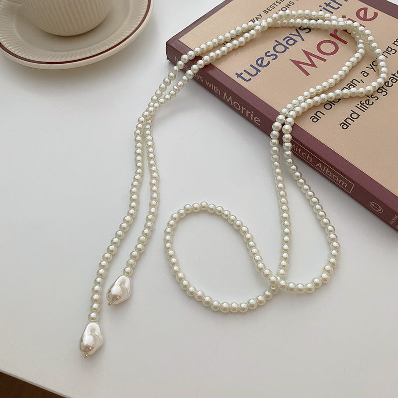 Female Leisure Vintage Simple All-match Pearl Necklace