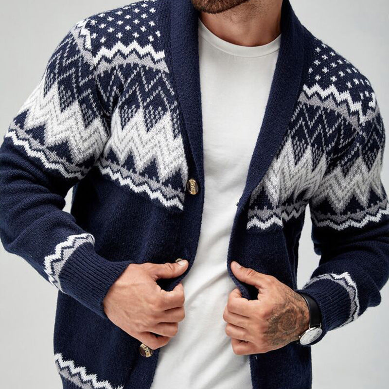 European And American Solid Color Long-sleeved Knitted Cardigan Coat Sweater