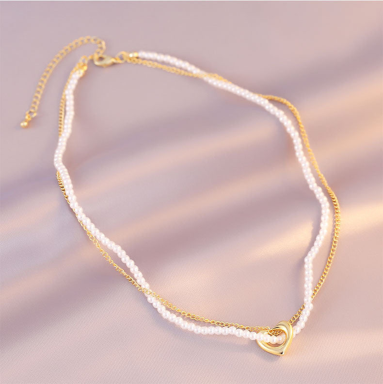 Female Leisure Vintage Simple All-match Pearl Necklace