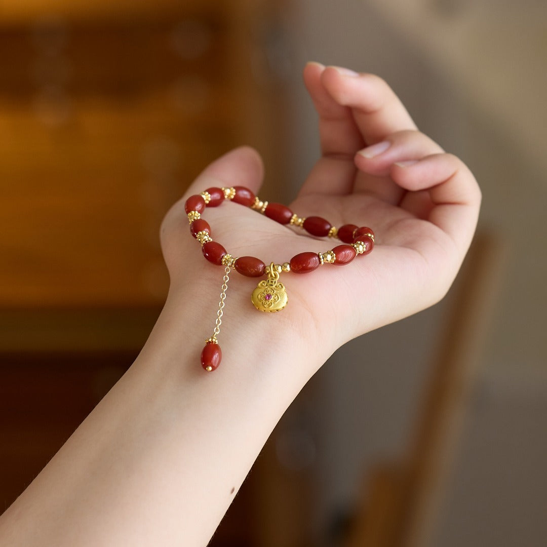 Natural Red Agate Bracelet For Women