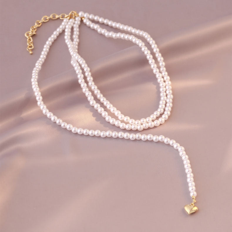 Female Leisure Vintage Simple All-match Pearl Necklace