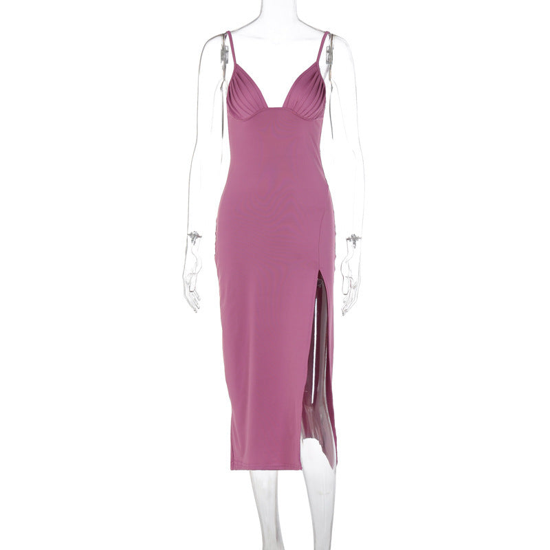Aven Celeste Satin Dress