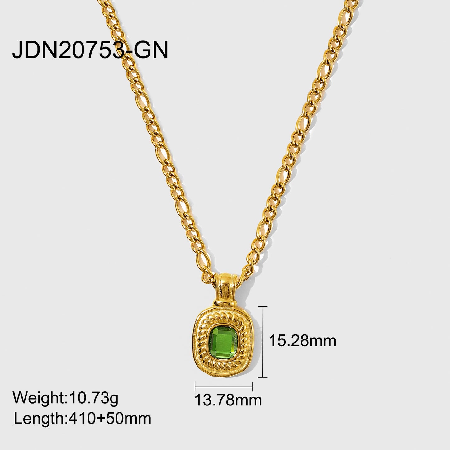 Colorful Semi-precious Stone Pendant Necklace For Ladies